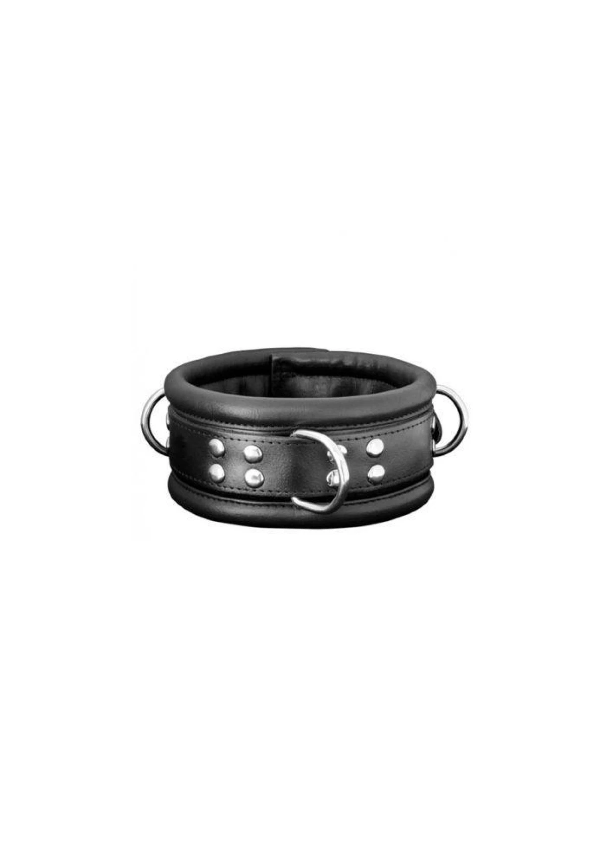 Leather Collar 6,5 cm - Black