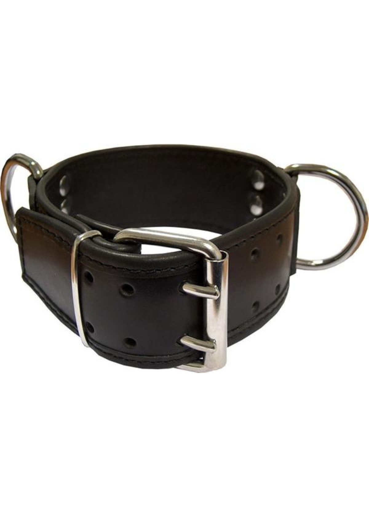 Mister B Leather Slave Collar D-Rings Broad