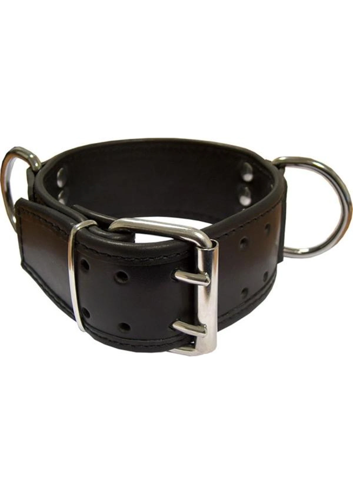 Mister B Leather Slave Collar D-Rings Broad