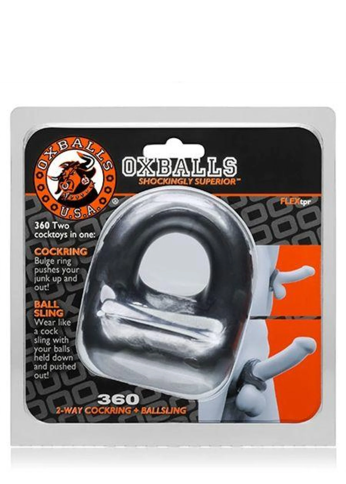 Oxballs 360 Cockring Ball Sling Steel