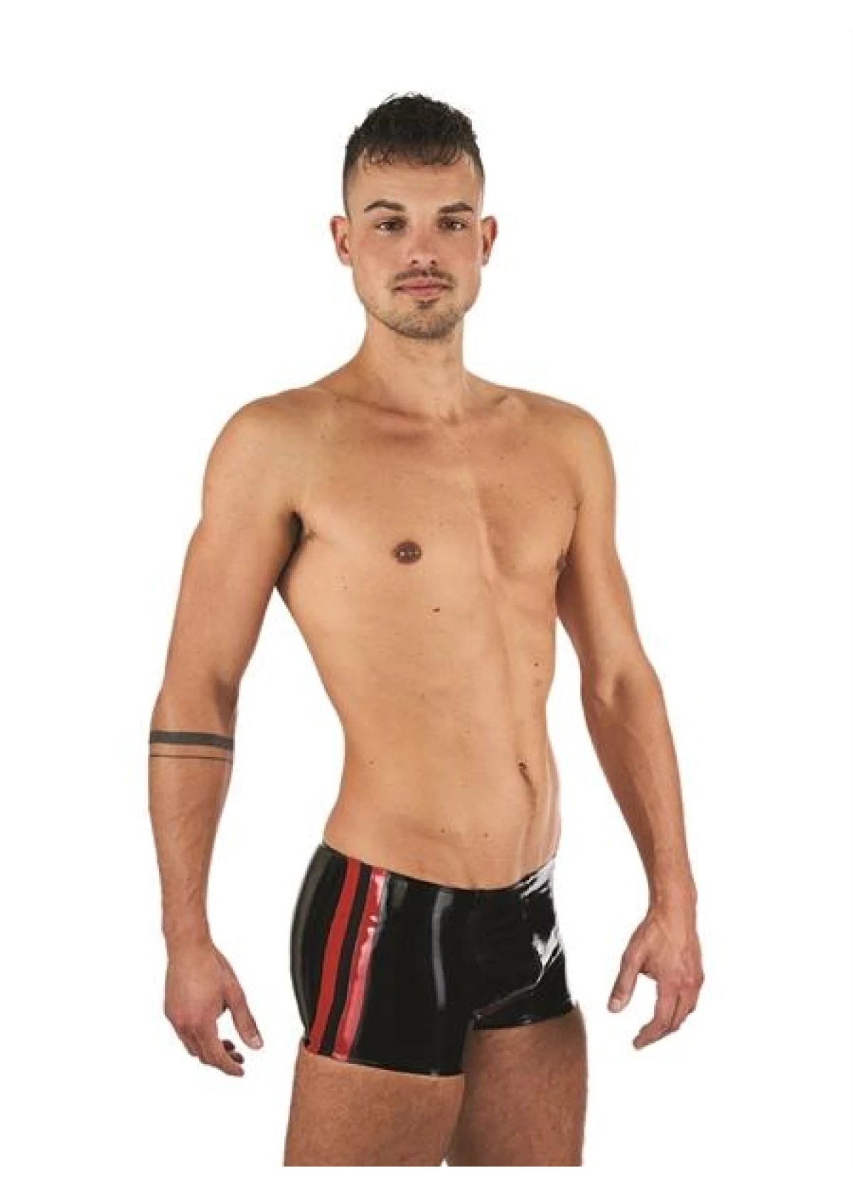 Mister B Rubber Trunks Black Red