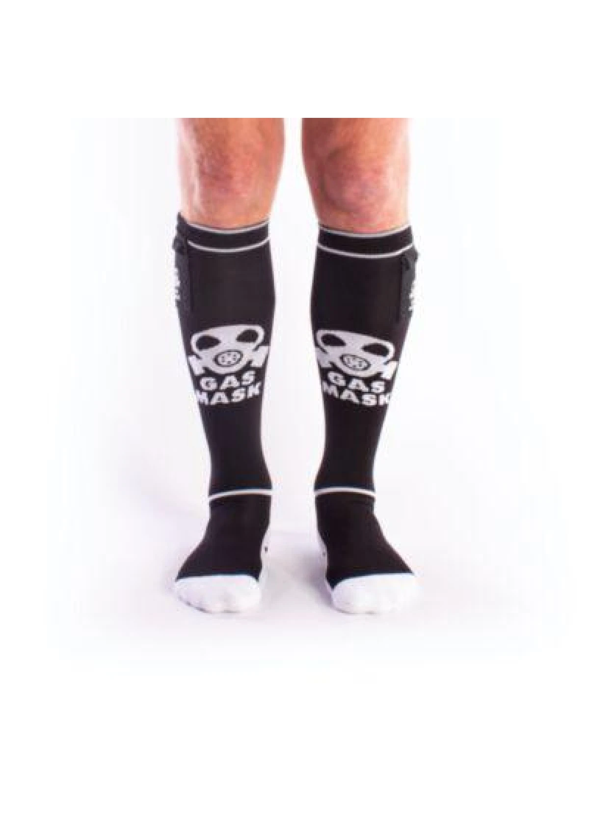 BRUTUS GAS MASK Party Socks w. Pockets Black / White