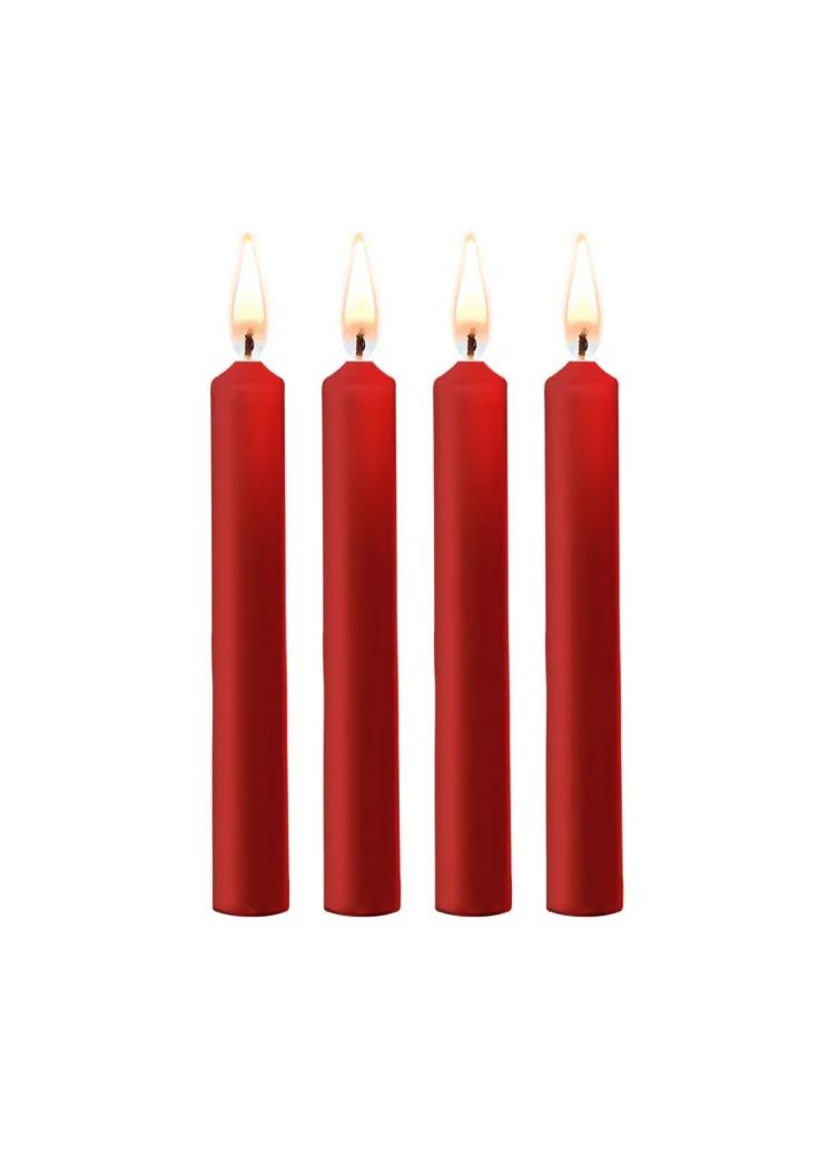 Teasing Wax Candles - 4 Pieces - Red