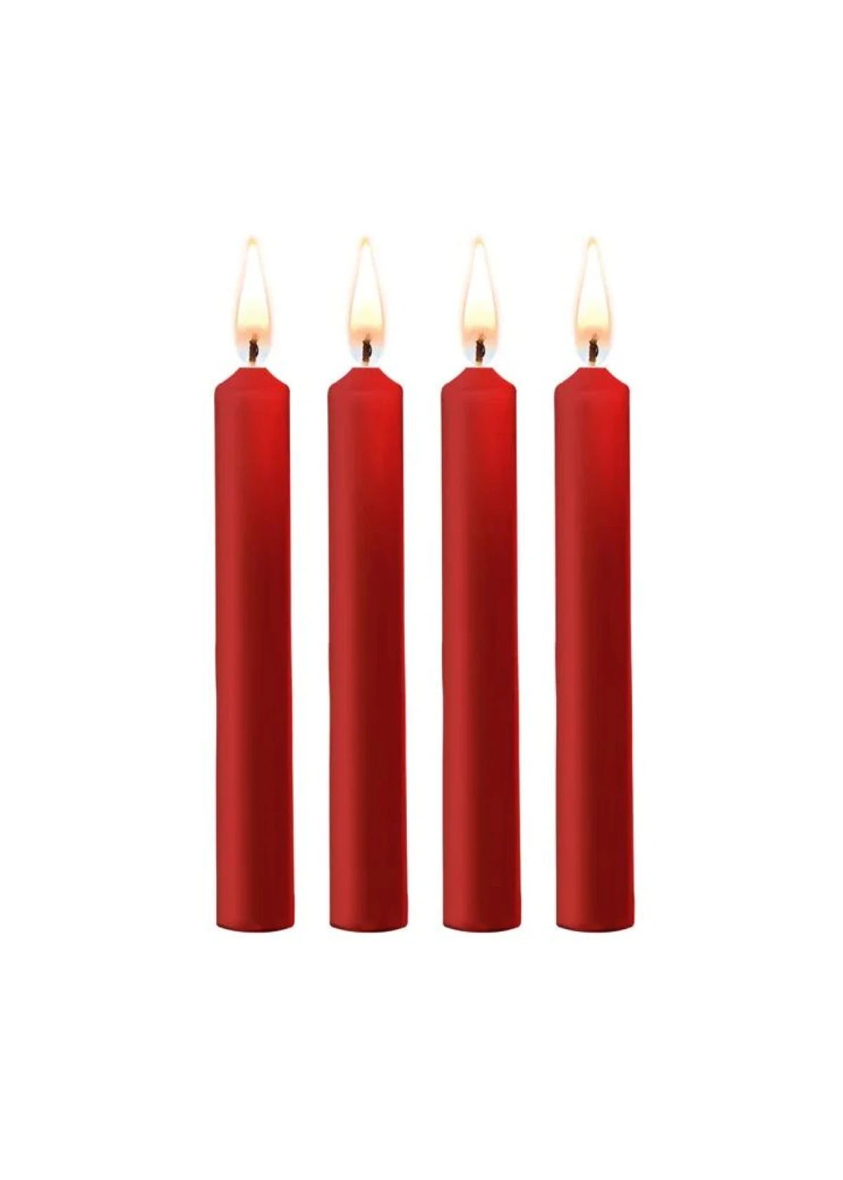 Teasing Wax Candles - 4 Pieces - Red