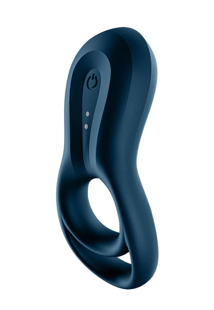 Epic Duo Ring - Double Ring Vibrating Cockring - Dark Blue