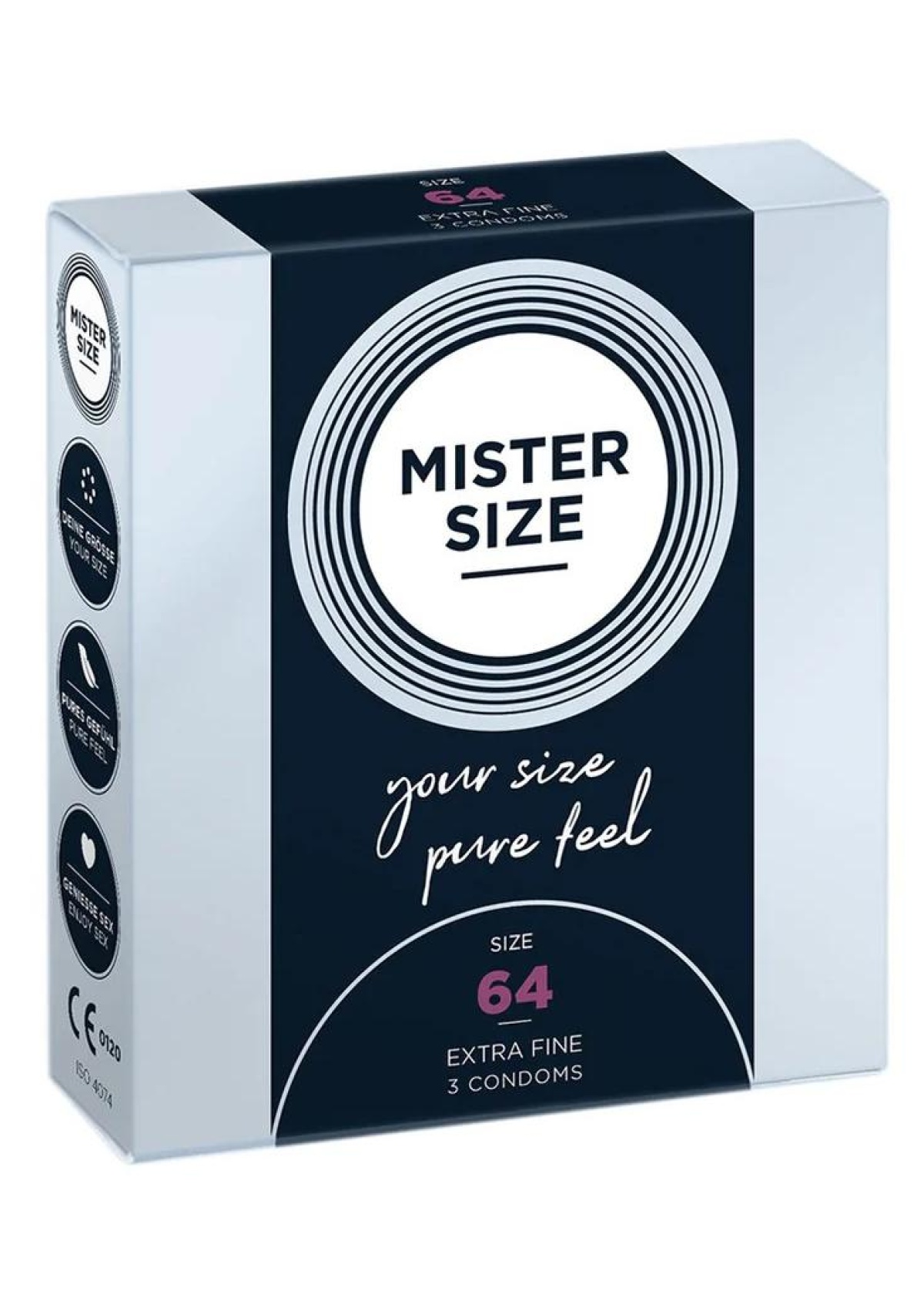 Pure Feel - Condoms 64 mm - 3 Pack