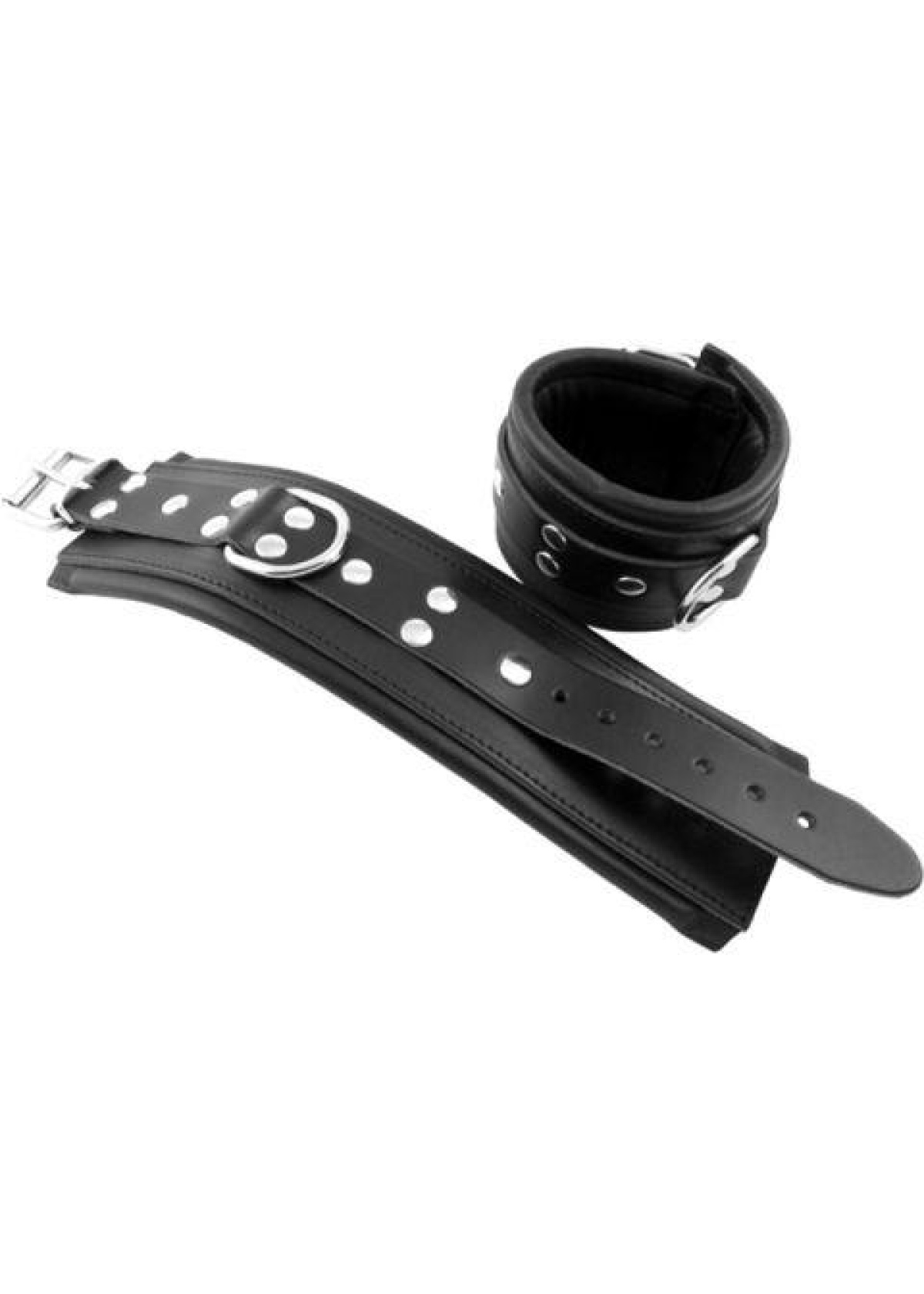 Mister B Leather Ankle Restraints Black Padding