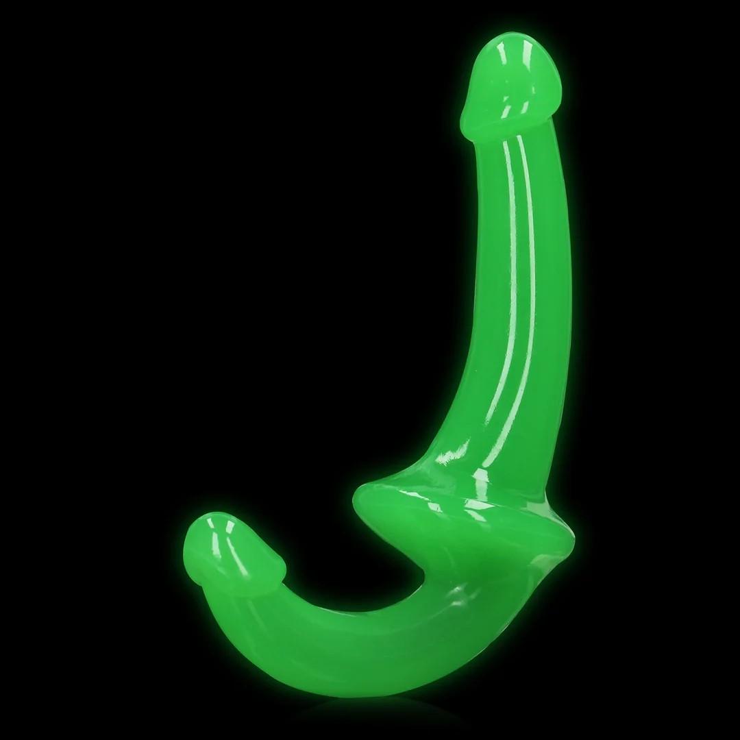 Strapless Strap-On - Glow in the Dark - 6'' / 13,5 cm - Green