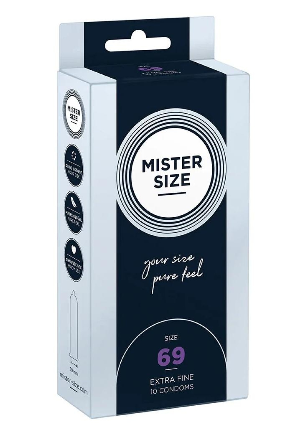 Pure Feel - Condoms 69 mm - 10 Pack