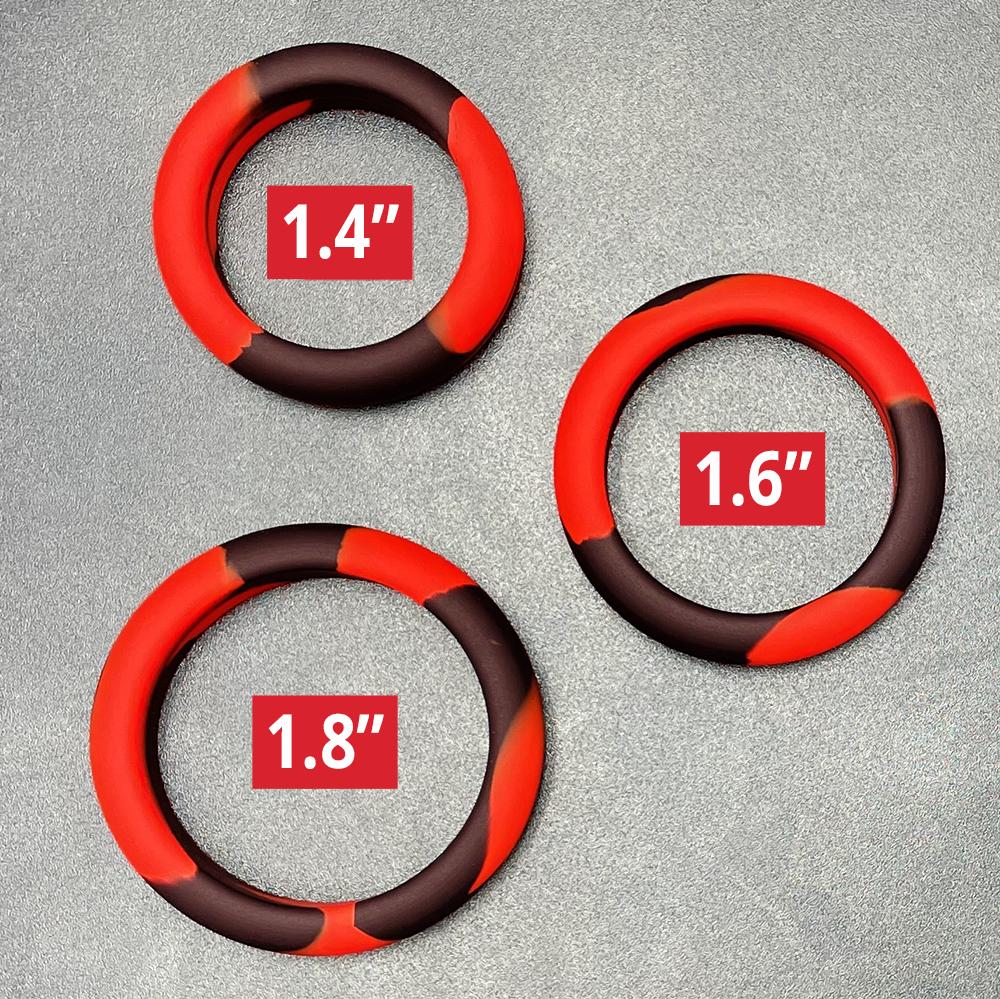 Forge Red Tight Fit 3 pack - (SM-1.4″, M-1.6″, L-1.8″)