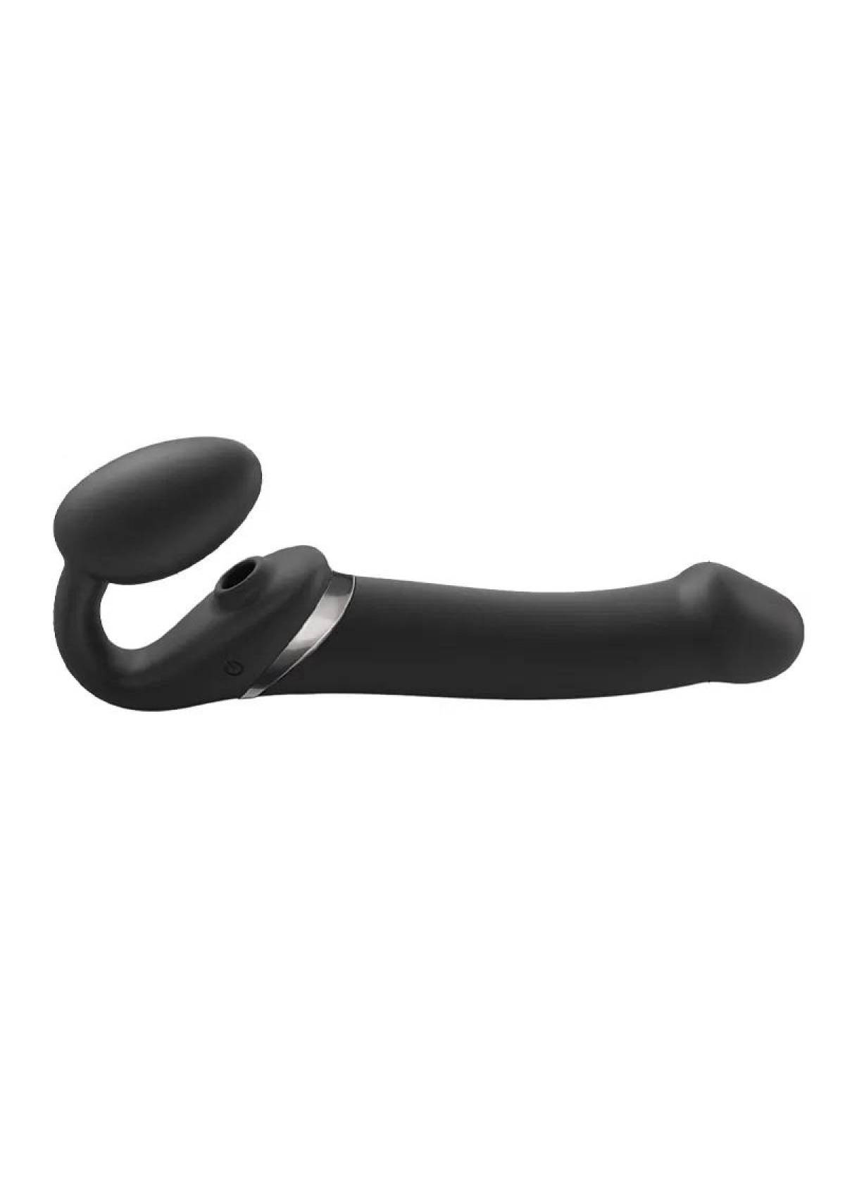 Strap-On-Me - Multi Orgasm - Strap-On Vibrator with Licking Stimulator Size L - Blck