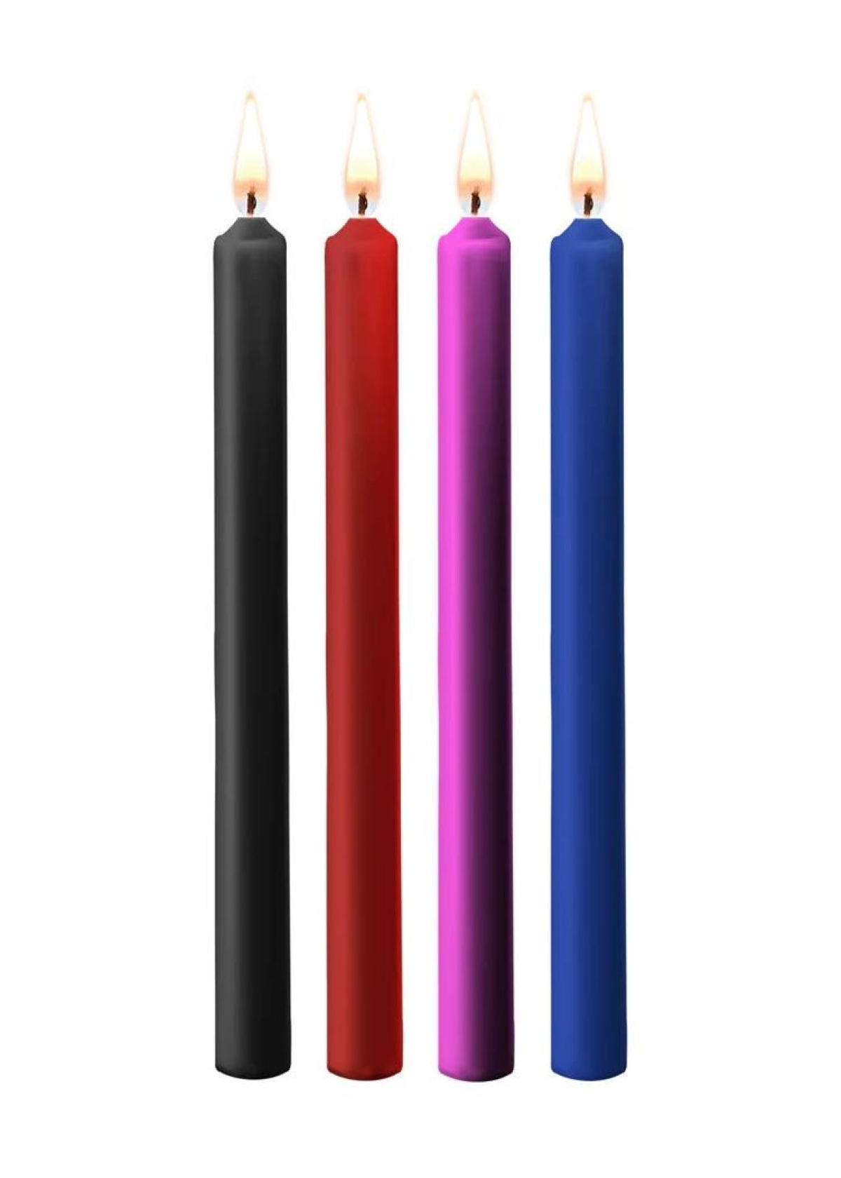 Teasing Wax Candles - 4 Pieces - Large - Multicolor