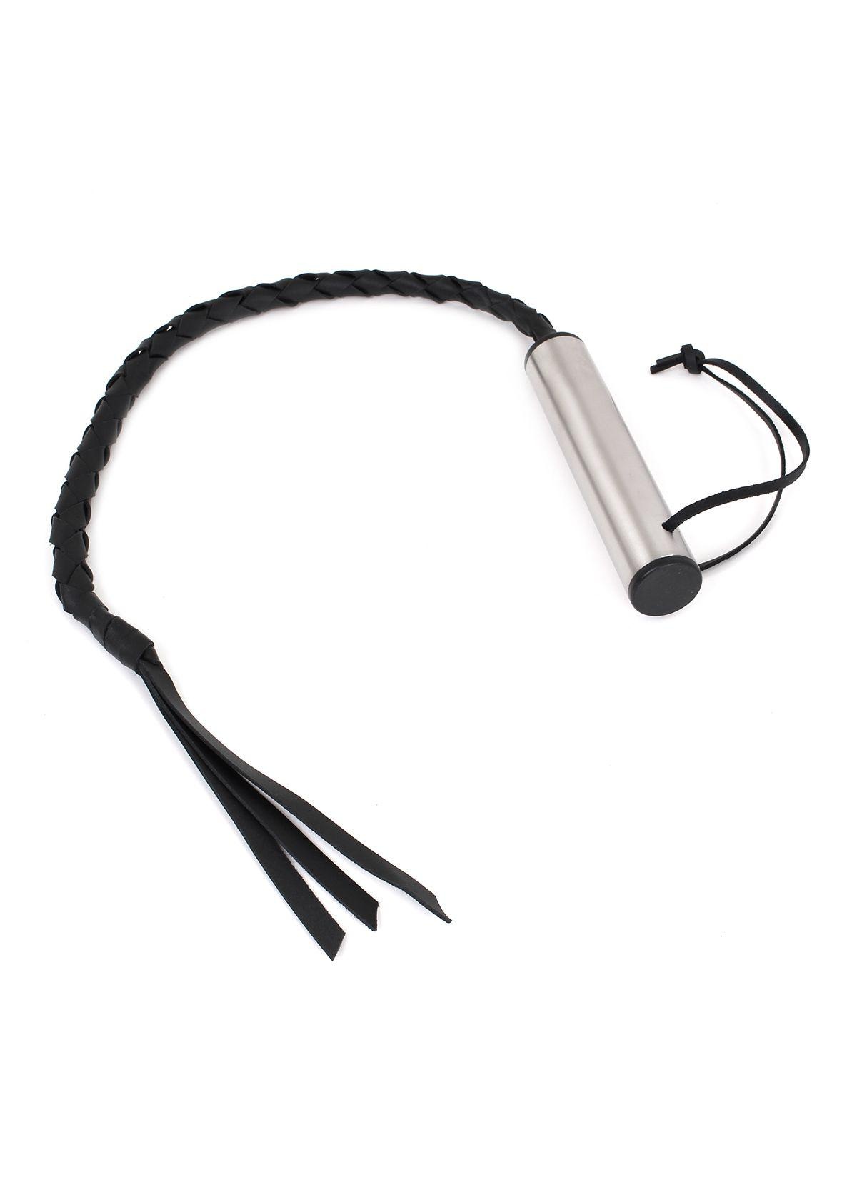 Leather Whip Braided - Aluminum Handle