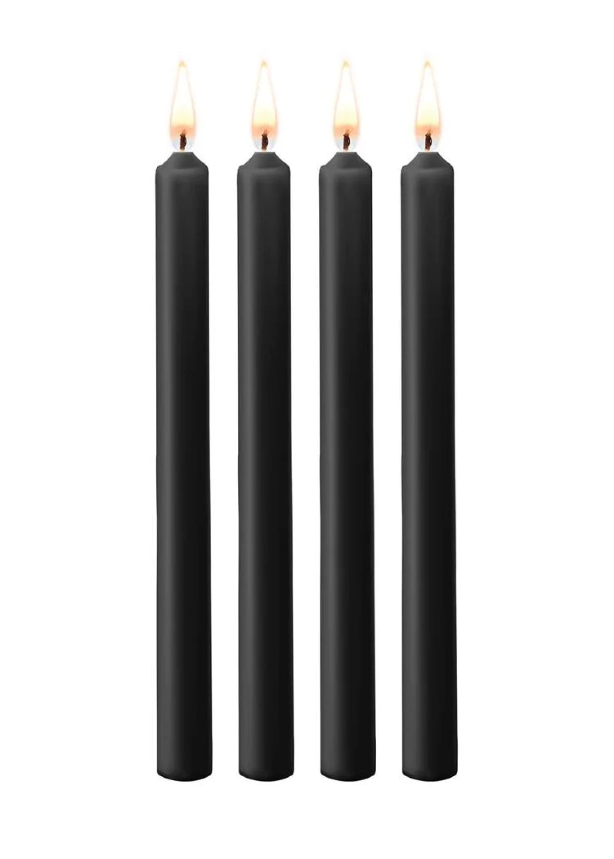 Teasing Wax Candles - 4 Pieces - Large - Black