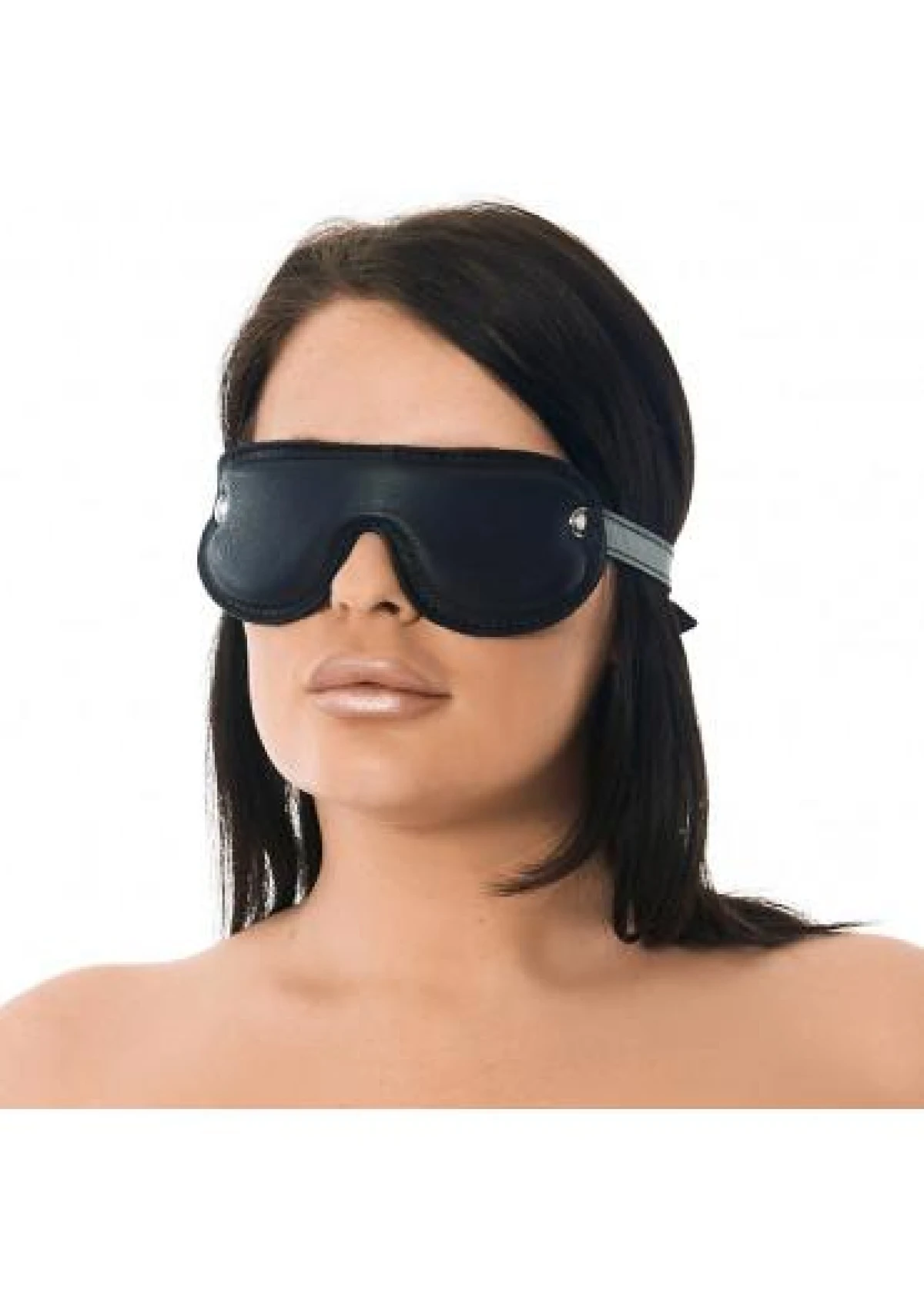 Leather Padded Blindfold - Black