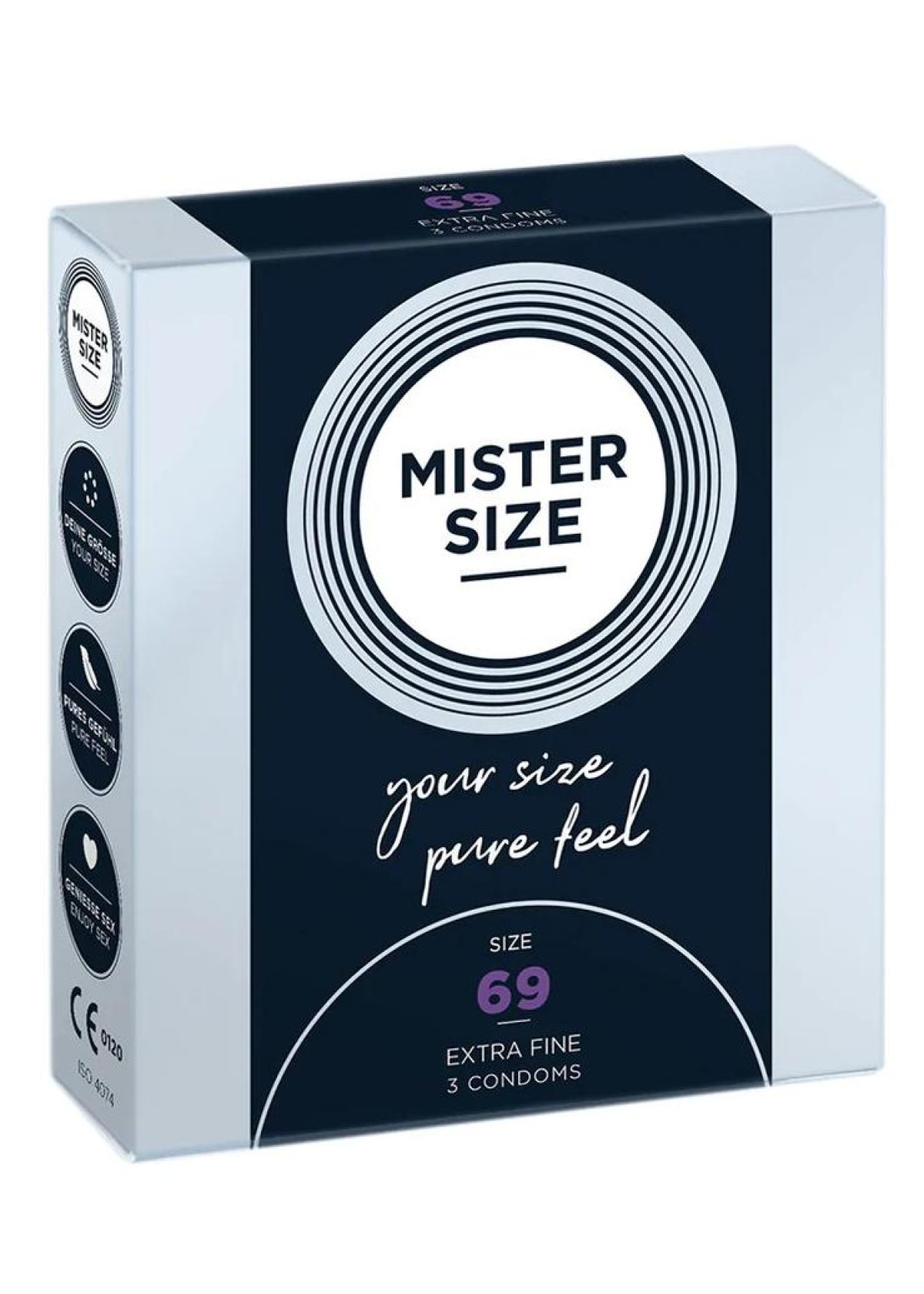 Pure Feel - Condoms 69 mm - 3 Pack