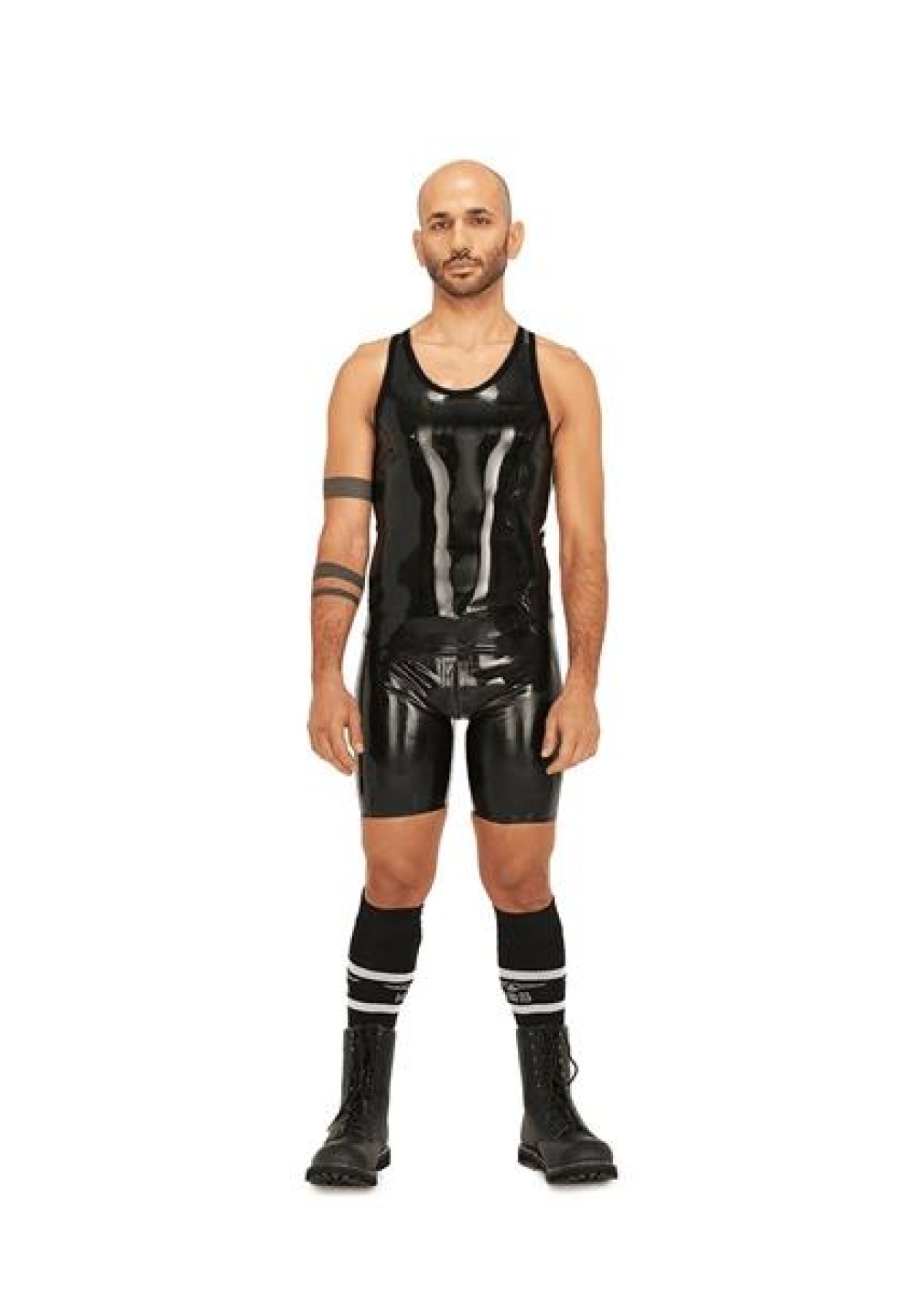 Mister B Rubber Muscle Shirt Black Black