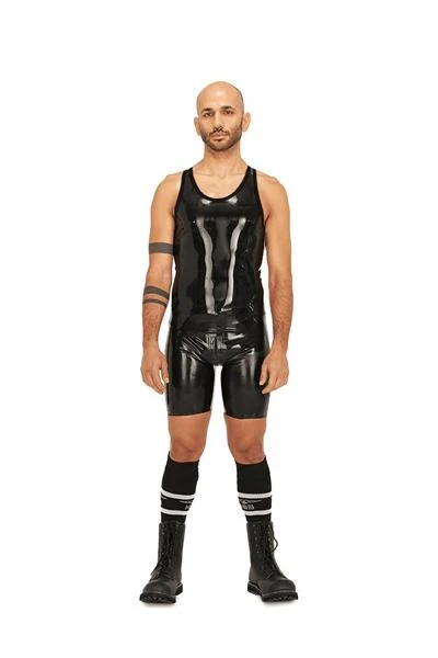 Mister B Rubber Muscle Shirt Black Black
