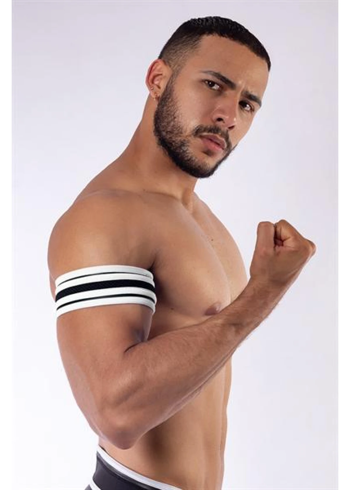 Mister B Neoprene Biceps Band Black White
