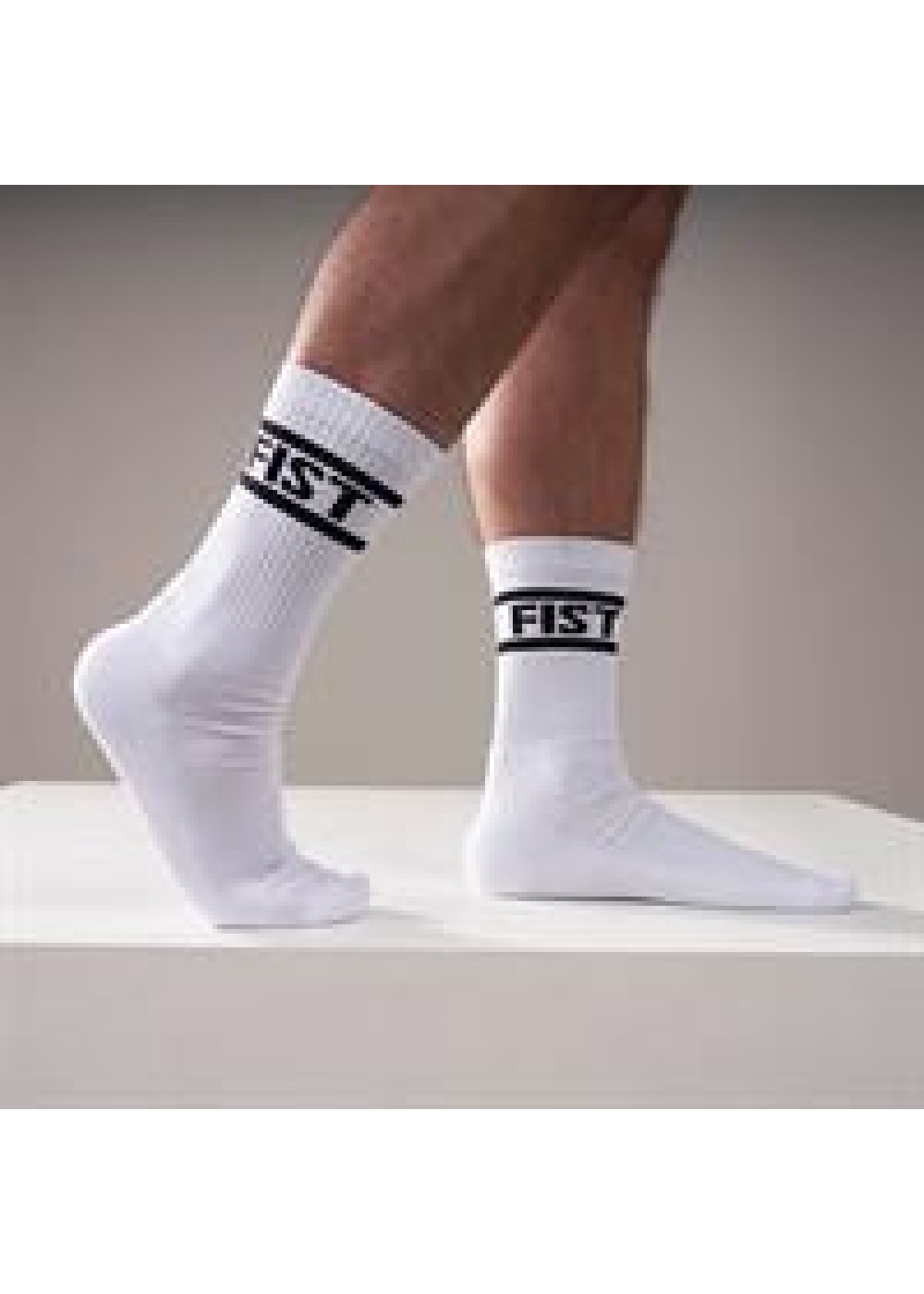 Mister B Crew Socks Fist 2-Pack White