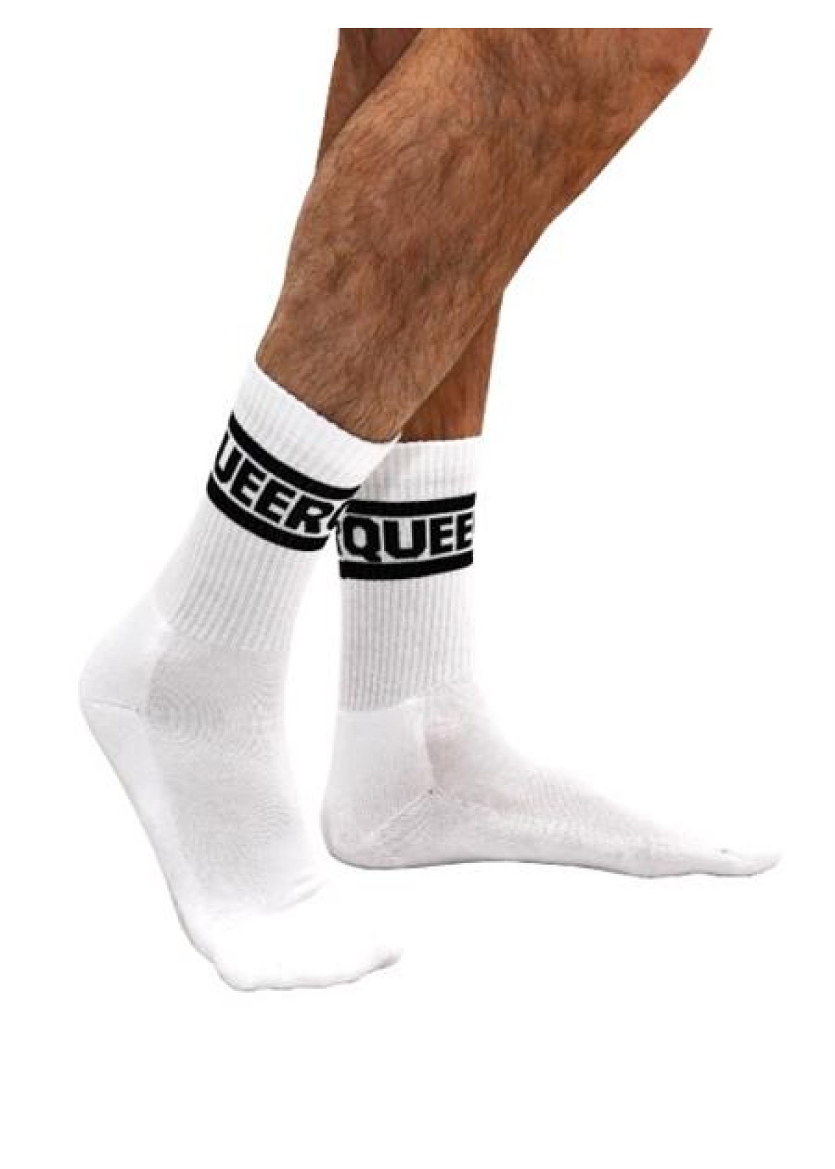 Mister B Crew Socks Queer White