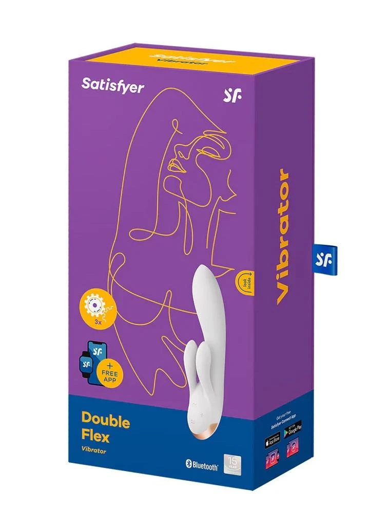 Double Flex - Rabbit Vibrator - White - Bilde 2