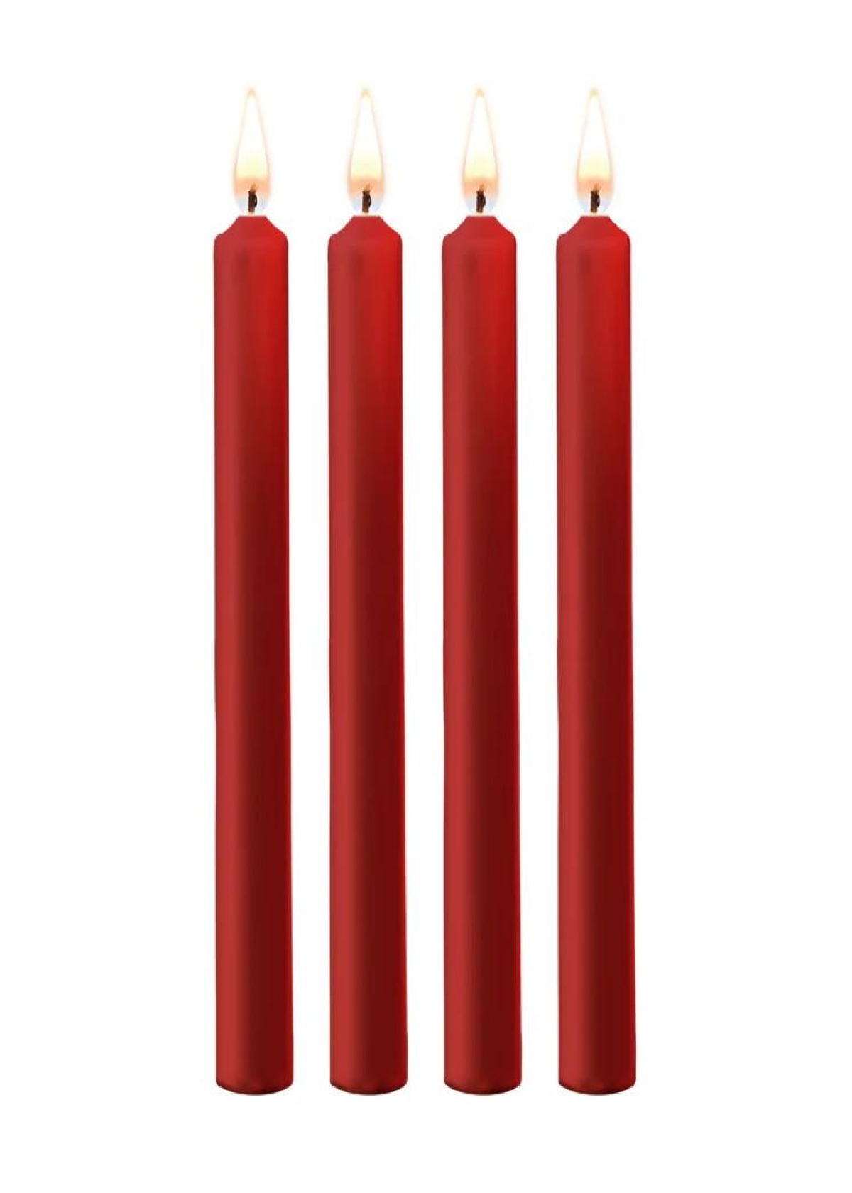 Teasing Wax Candles - 4 Pieces - Large - Red