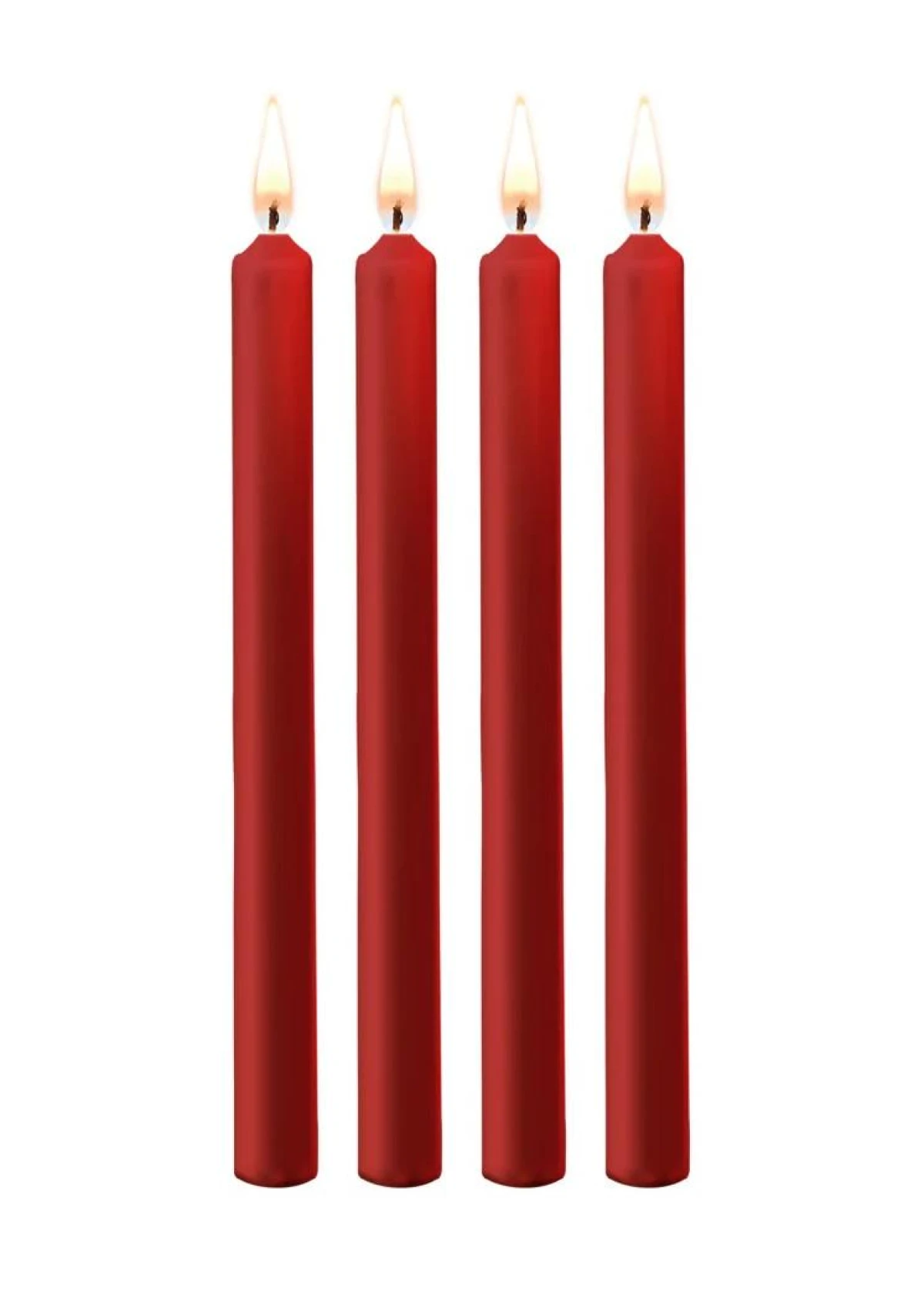 Teasing Wax Candles - 4 Pieces - Large - Red