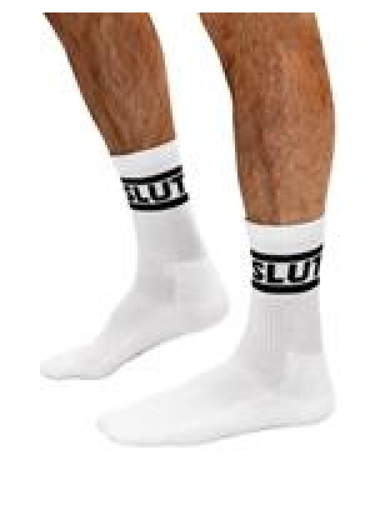 Mister B Crew Socks Slut White