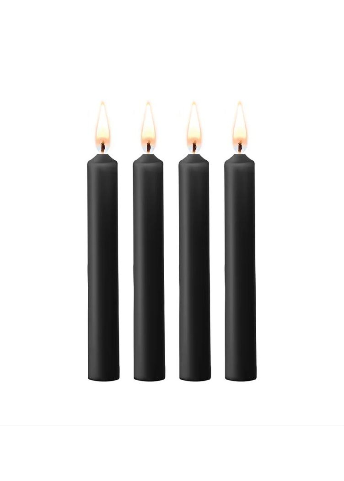 Teasing Wax Candles - 4 Pieces - Black