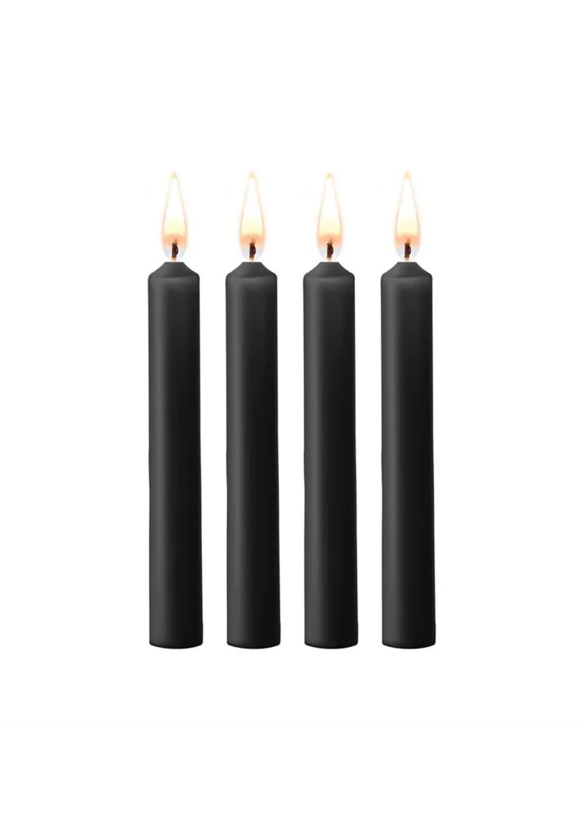 Teasing Wax Candles - 4 Pieces - Black