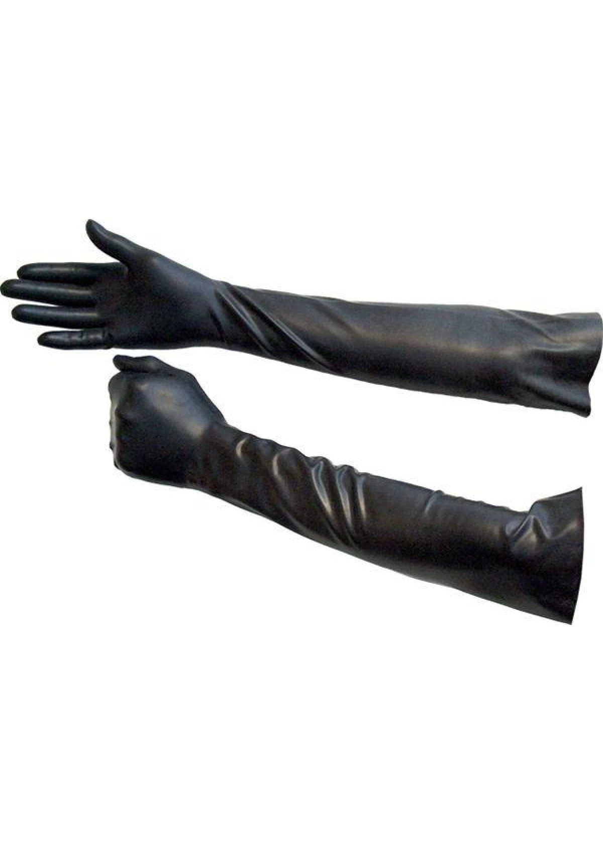 Mister B Rubber Gloves Elbow Length - Sort