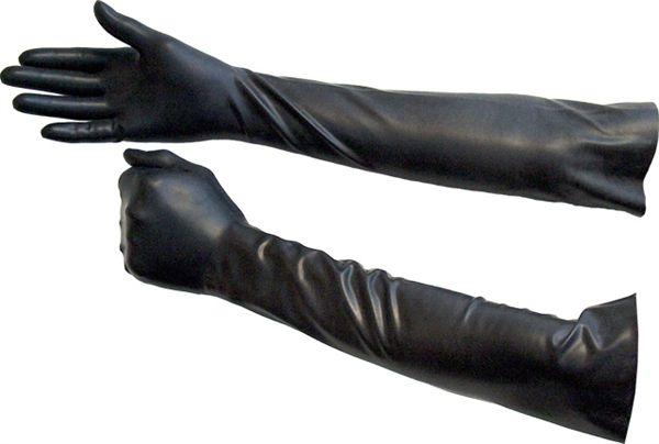Mister B Rubber Gloves Elbow Length - Sort