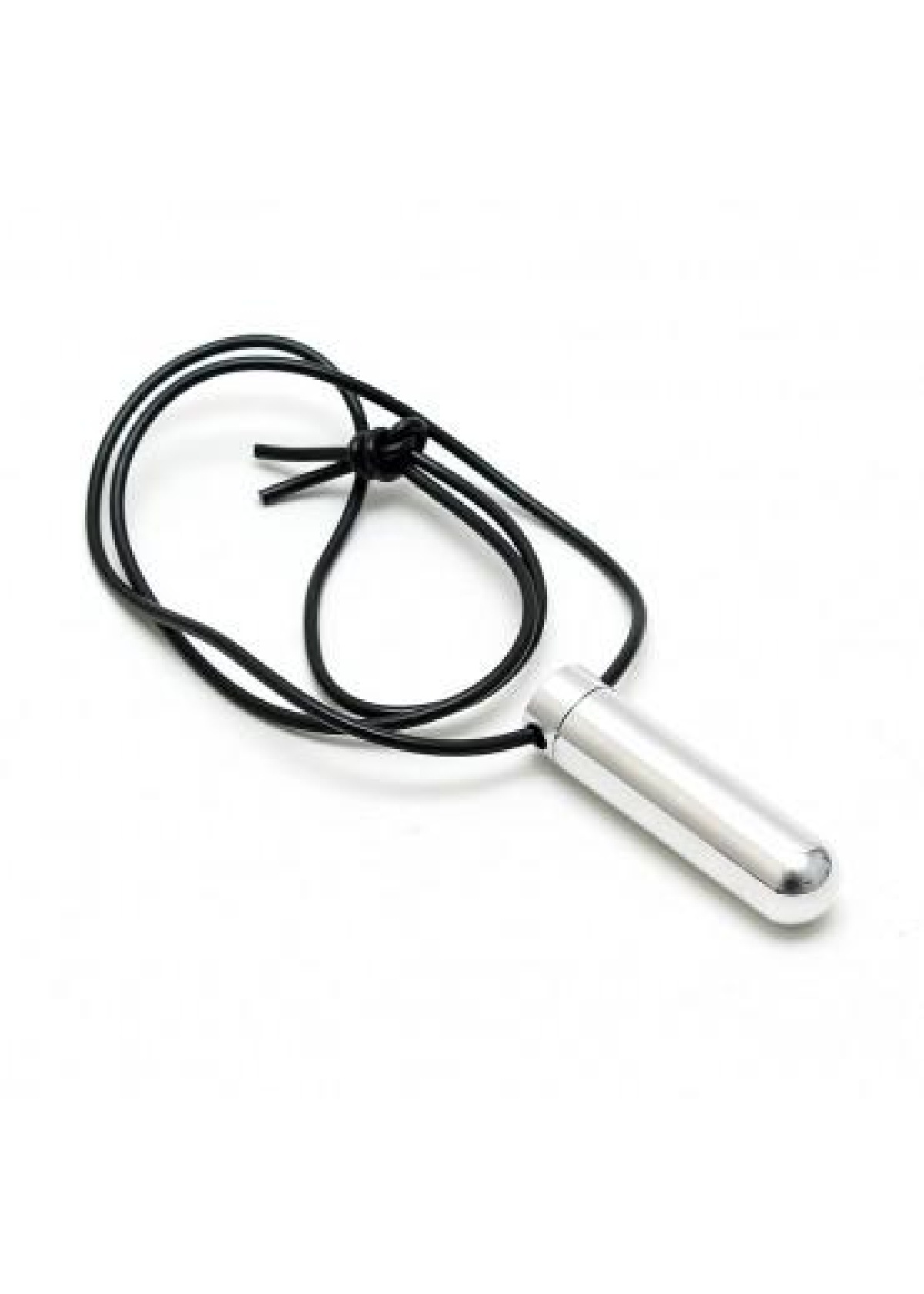 Inhaler for Poppers with Neck Cord - Black & Silver
