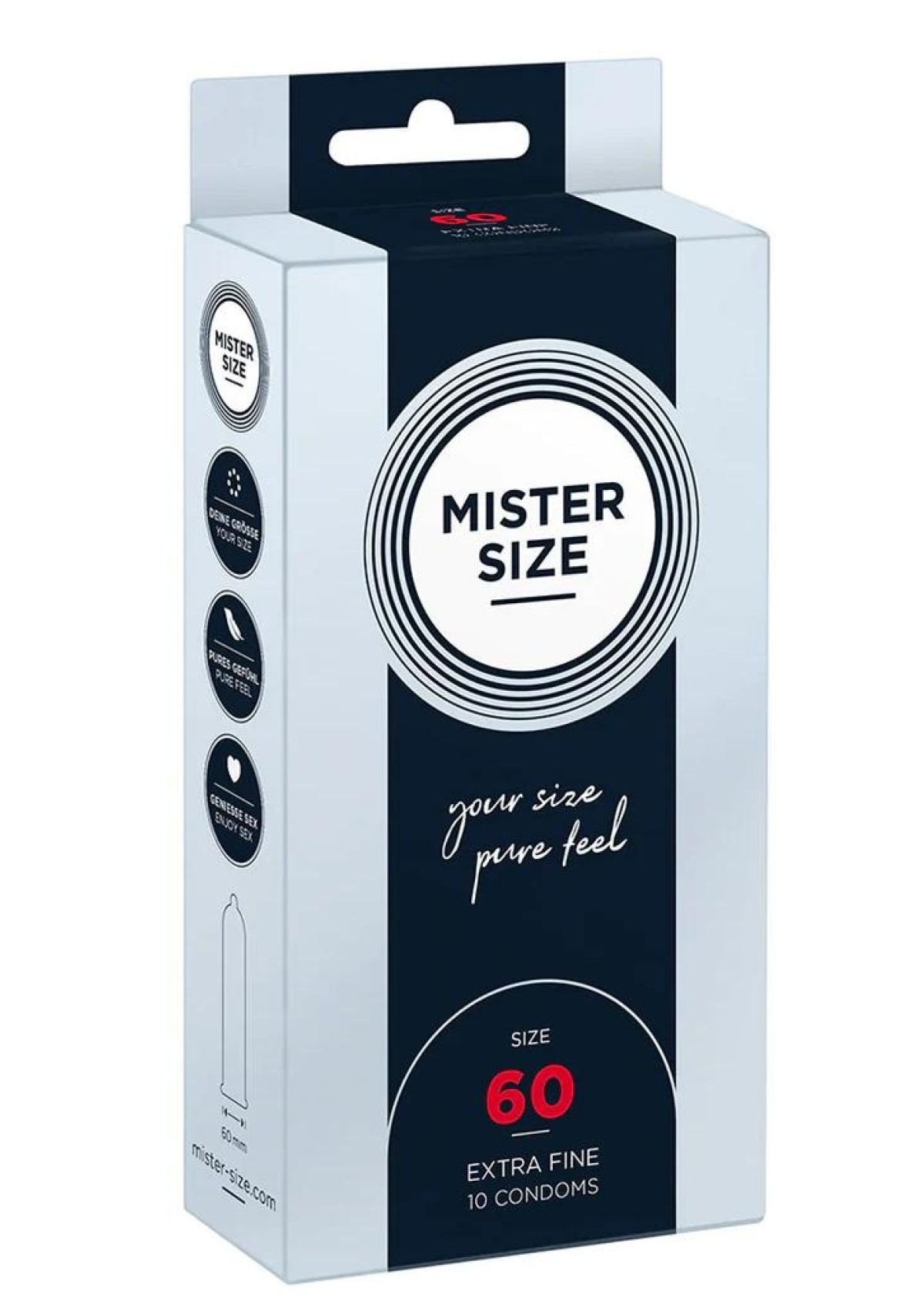 Pure Feel - Condoms 60 mm - 10 Pack