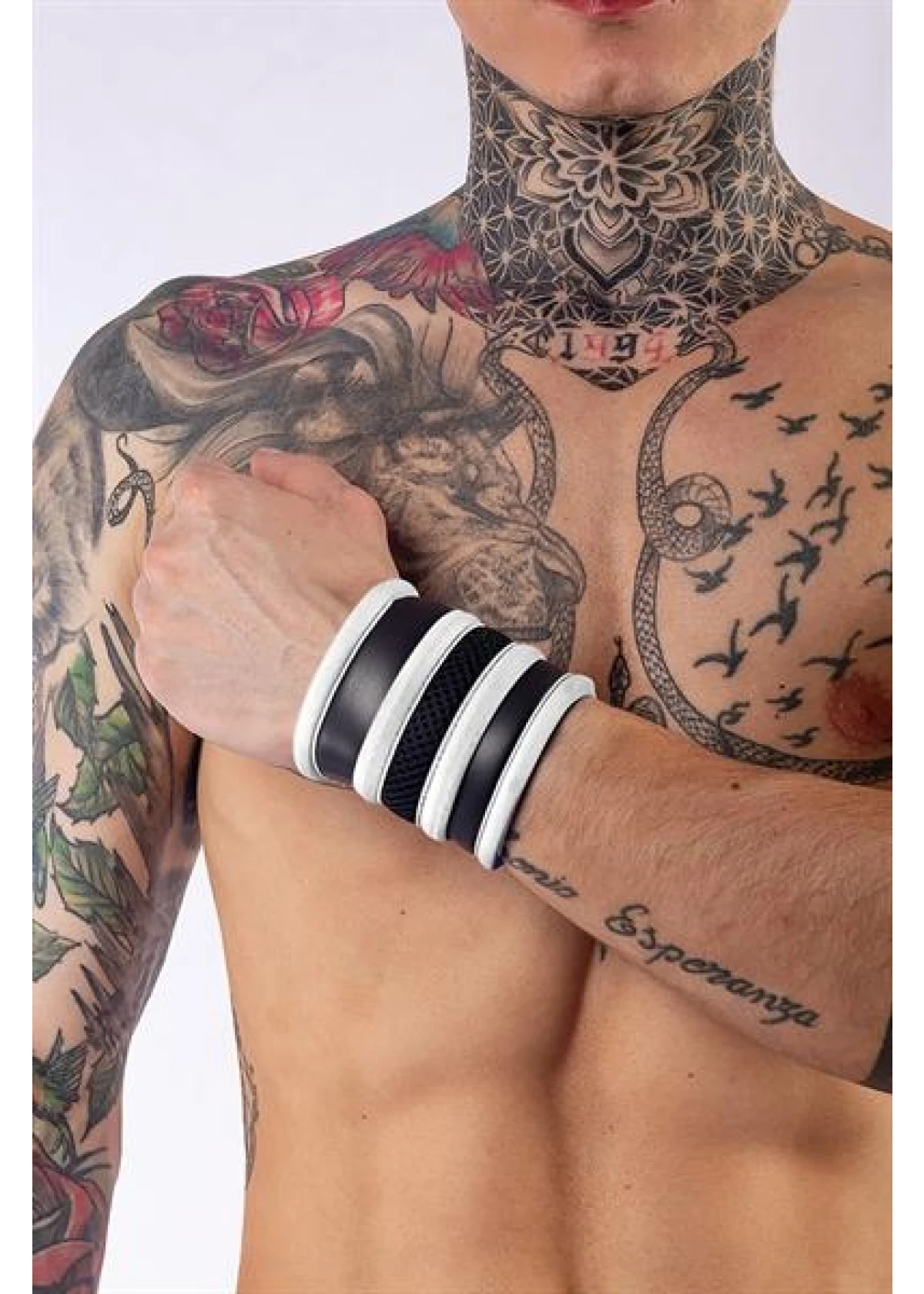 Mister B Neoprene Wrist Wallet Black White