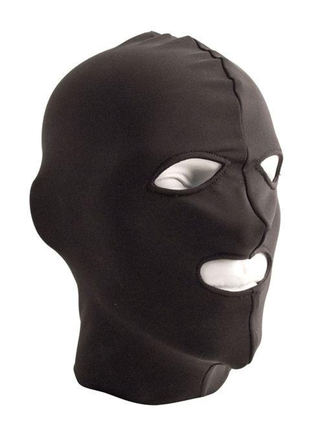 Mister B Lycra Hood Eyes and Mouth Open Black