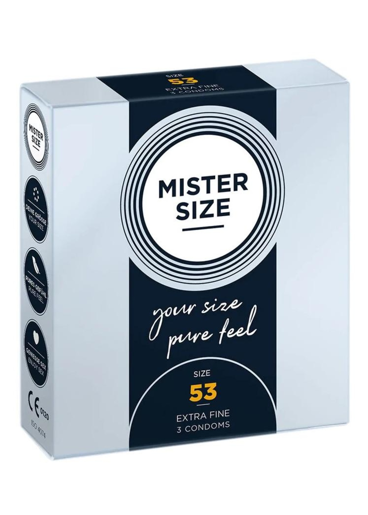 Pure Feel - Condoms 53 mm - 3 Pack