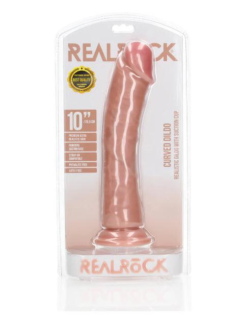 Curved Realistic Dildo with Suction Cup - 10 / 25,5 cm - Flesh