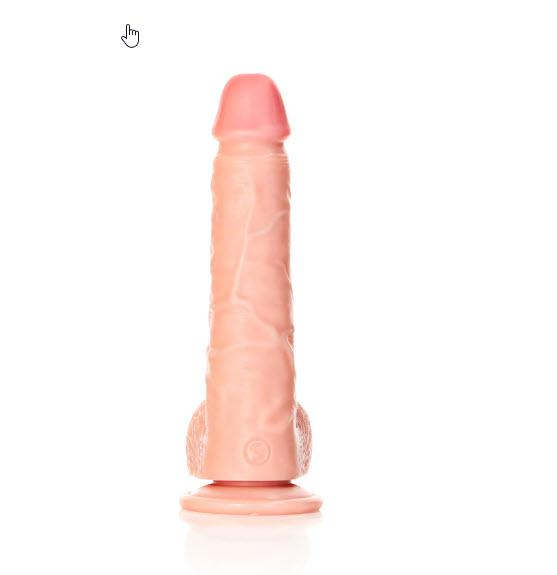 Straight Realistic Dildo with Balls and Suction Cup - 7 / 18 cm - Flesh - Bilde 4