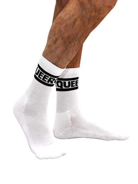 Mister B Crew Socks Queer White