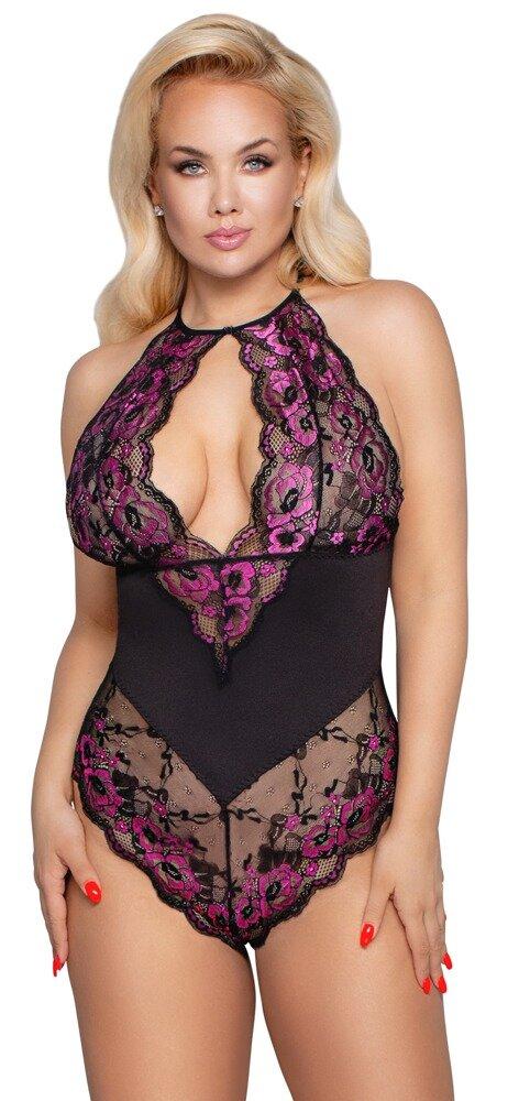 Curvy Keyhole Body with Pink Lace
