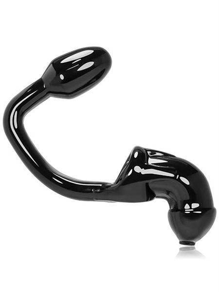 Oxballs TAILPIPE Cock Cage Anal Lock Black