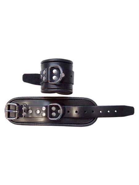 Mister B Leather Wrist Restraints Black