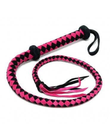 Arabian Bull Whip (110 cm) - Black & Pink