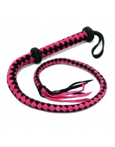 Arabian Bull Whip (110 cm) - Black & Pink