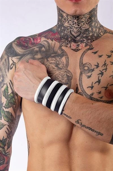 Mister B Neoprene Wrist Wallet Black White