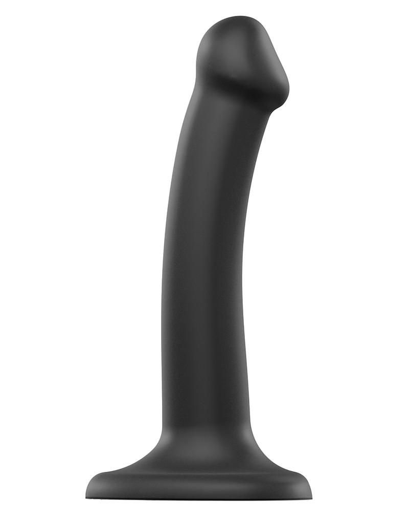 Strap-On-Me - Semi-Realistic Dual Density Bendable Dildo Size S - Black