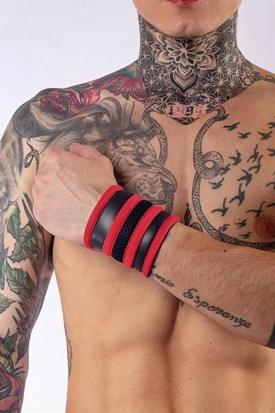 Mister B Neoprene Wrist Wallet Black Red