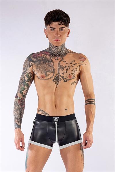 Mister B Neoprene Pouch Shorts Black White